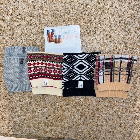 Grace & Lace Other - Grace & Lace Patterned Boot Cuffs